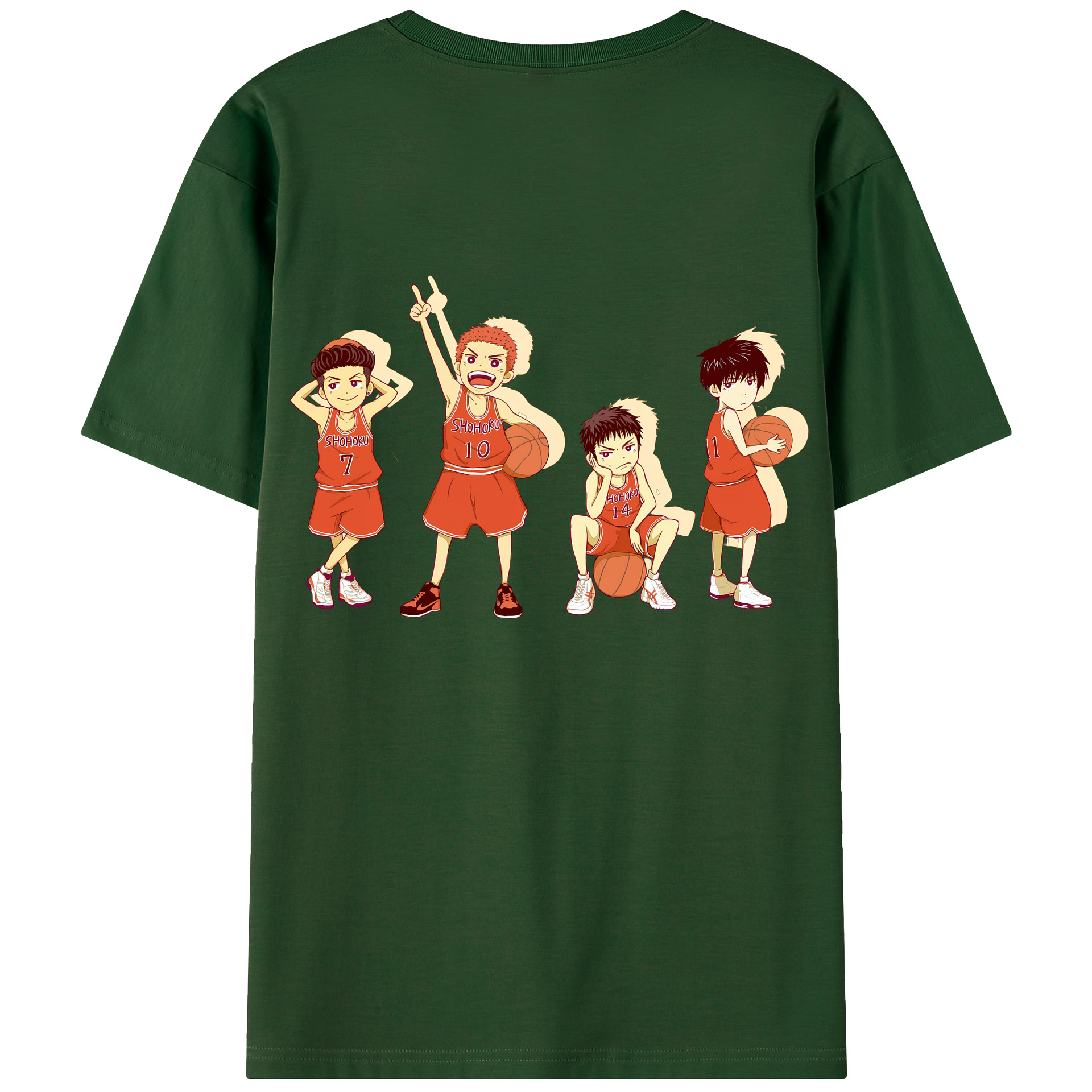 SLAM DUNK／スラムダンク 綿100％半袖Tシャツ（背面プリント）